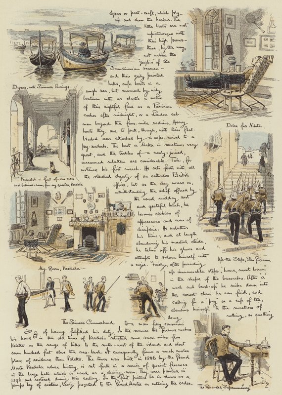 Egy Subaltern első benyomásai Máltáról (chromolitho) alkotó: Adrien Emmanuel Marie