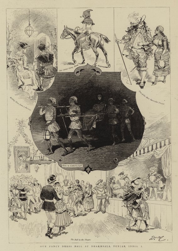 Díszruhabálunk Dharmsalában, Punjabban, Indiában, I alkotó: Adrien Emmanuel Marie