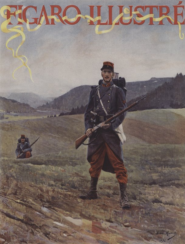 Double Sentinel. A Le Figaro Illustre borítója, 1894. április alkotó: Aime Nicolas after Morot