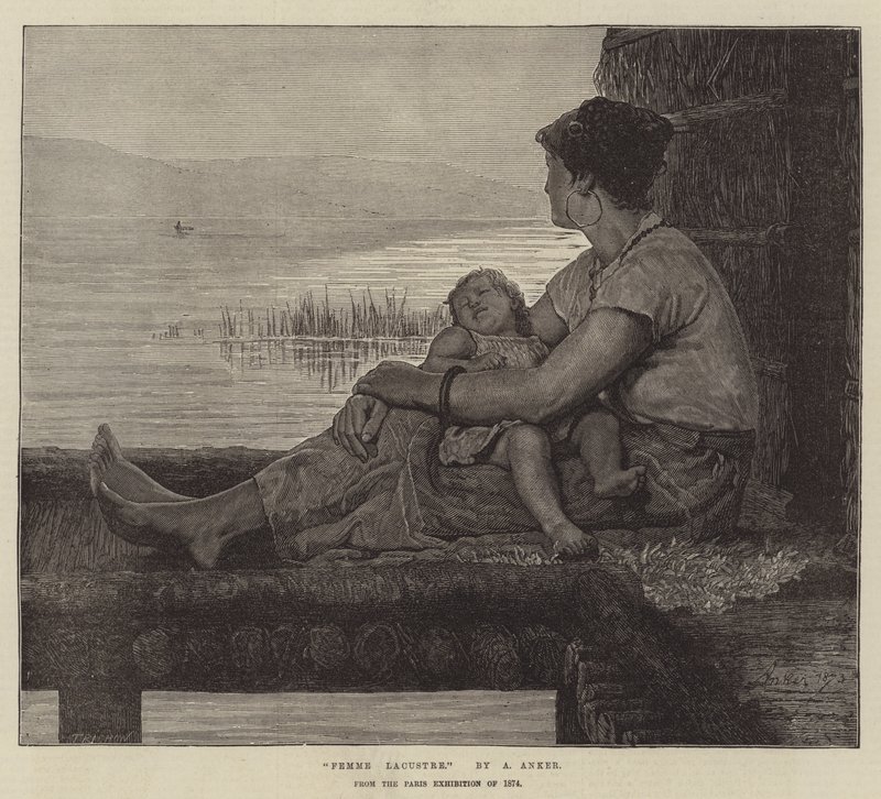 Femme Lacustre, az 1874-es párizsi kiállításról alkotó: Albert Anker