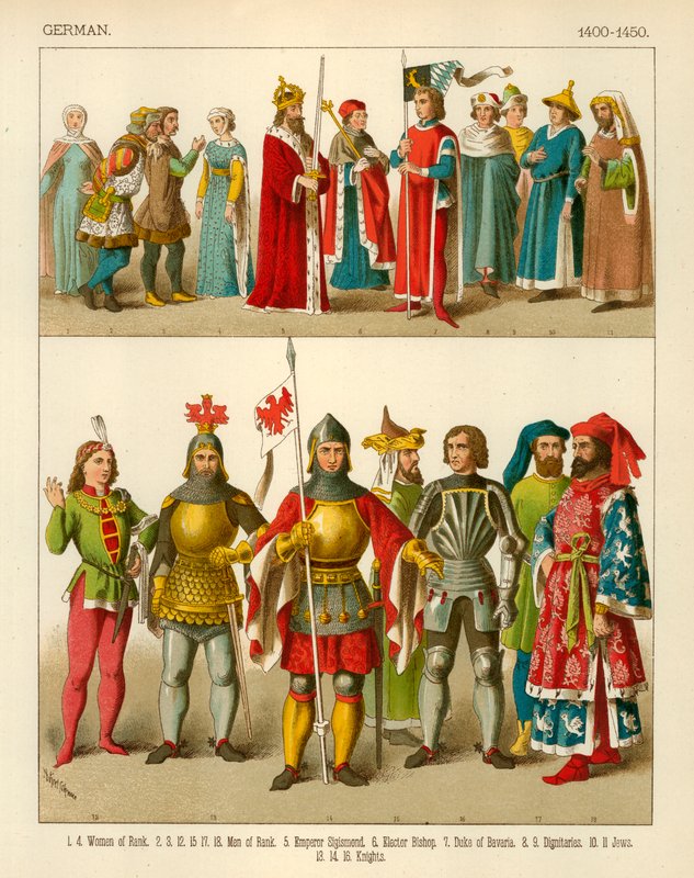 Német viselet 1400-1450 alkotó: Albert Kretschmer