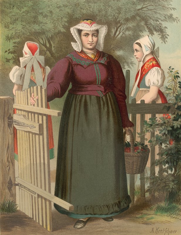 Német kosztüm, Poroszország (Szilézia tartomány), Tannhausen alkotó: Albert Kretschmer