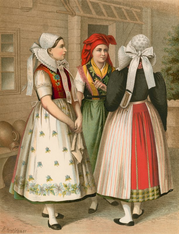 Német kosztüm, Preussen, Spreewald alkotó: Albert Kretschmer