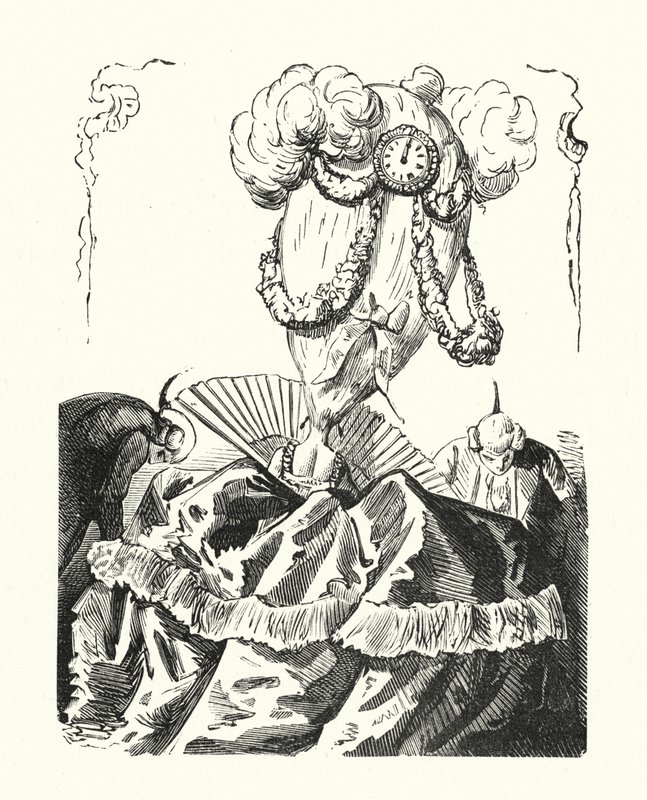 Abszurd női frizura alkotó: Albert Robida