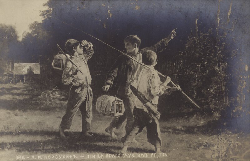 A madarak ellenségei, 1887 alkotó: Aleksei Ivanovich Korzukhin