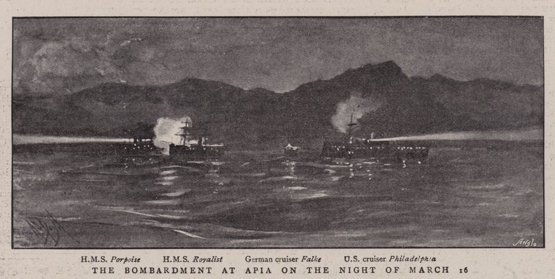 Apia bombázása március 16-án éjjel alkotó: Alexander Stuart Boyd