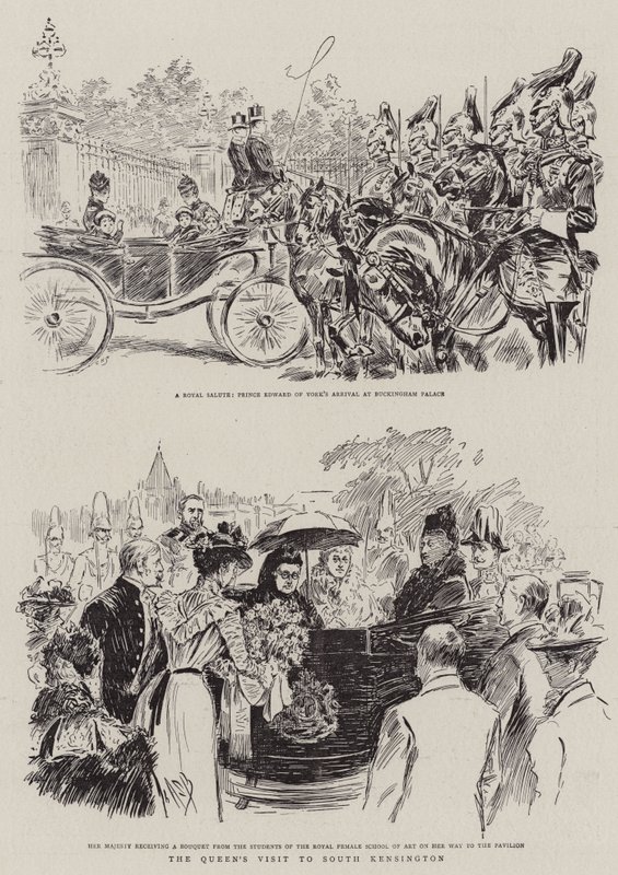 A királynő látogatása Dél-Kensingtonban alkotó: Alexander Stuart Boyd
