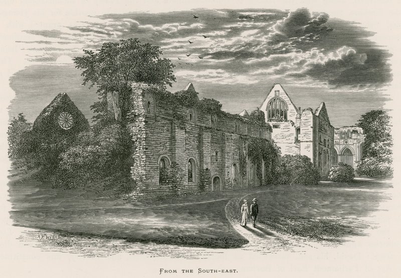 Dryburgh-i apátság, délkelet felől alkotó: Alexander Francis Lydon