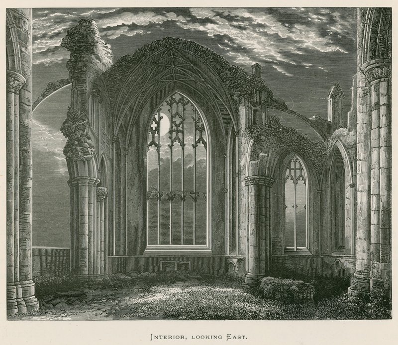Melrose Abbey, belső tér, keletre néz alkotó: Alexander Francis Lydon