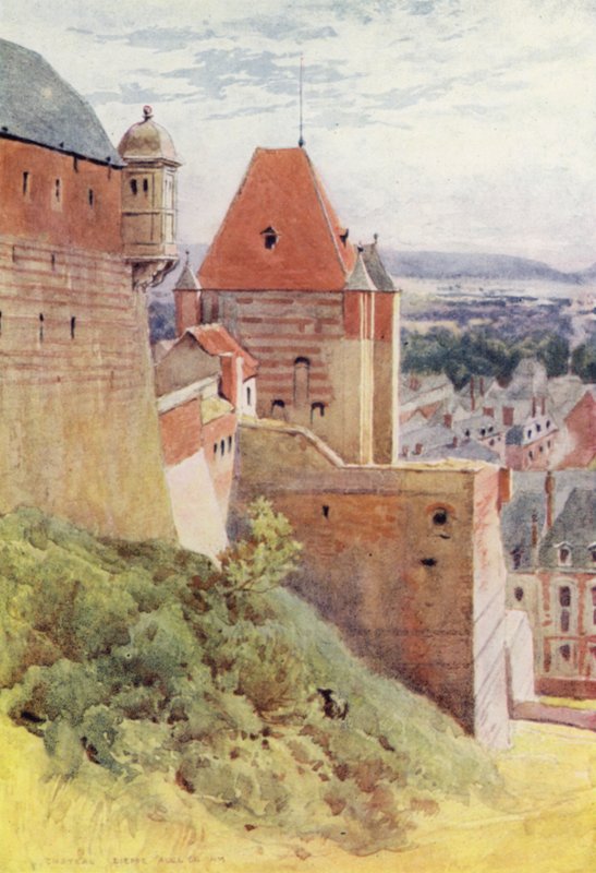 Dieppe, tizenötödik századi kastély (színes litó) alkotó: Alexander Henry Hallam Murray