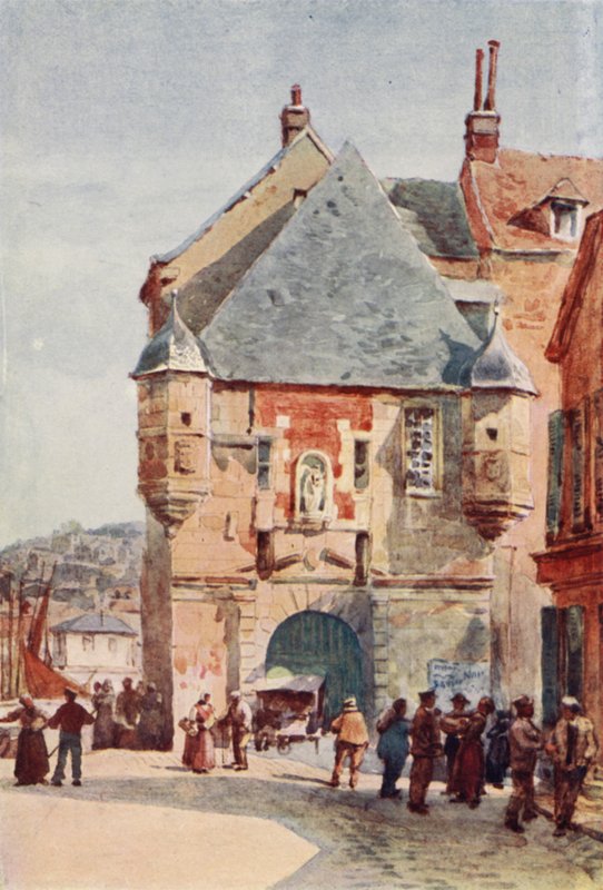 Honfleur, Harbour Gateway (színes litó) alkotó: Alexander Henry Hallam Murray