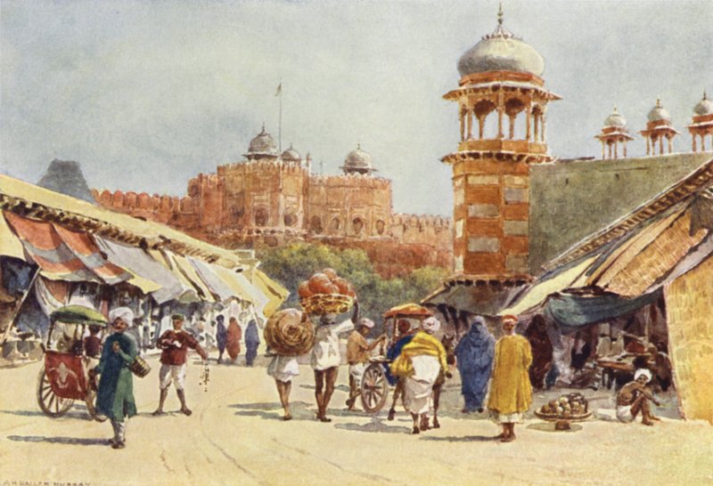 Bazár, Agra alkotó: Alexander Henry Hallam Murray