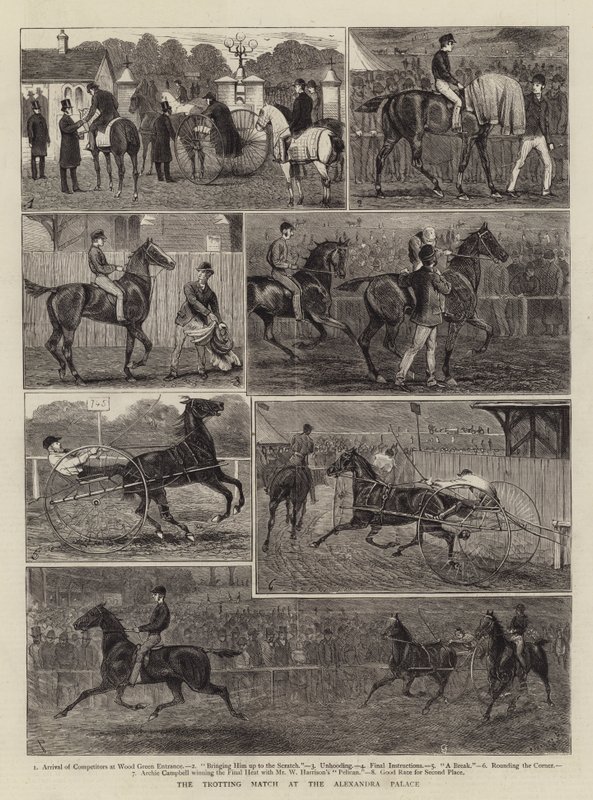 Ügetőmérkőzés az Alexandra Palotában alkotó: Alfred Chantrey Corbould