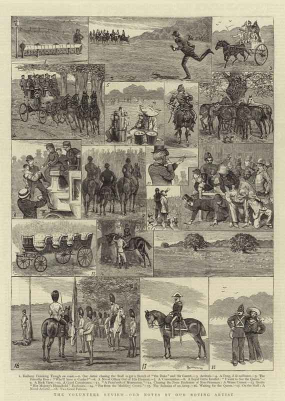 The Volunteer Review, Odd Notes by Roving Artist alkotó: Alfred Chantrey Corbould