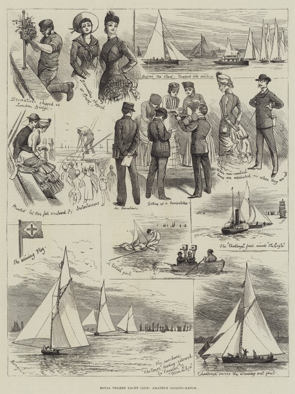 Royal Thames Yacht Club, amatőr vitorlásverseny alkotó: Alfred Courbould