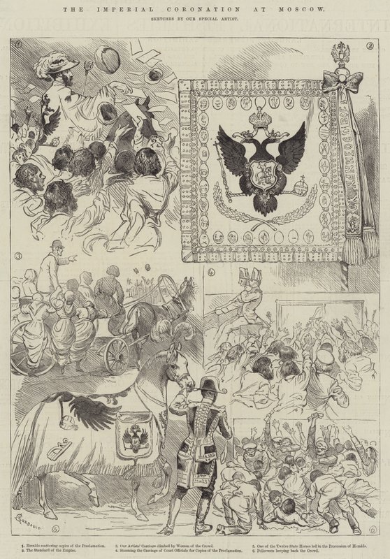 A császári koronázás Moszkvában alkotó: Alfred Courbould