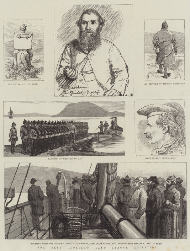 A Skye Crofters Land League agitációja alkotó: Alfred Courbould