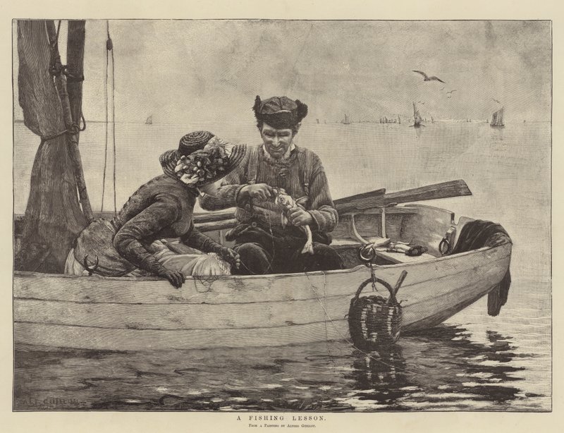 Egy horgászlecke alkotó: Alfred Guillou