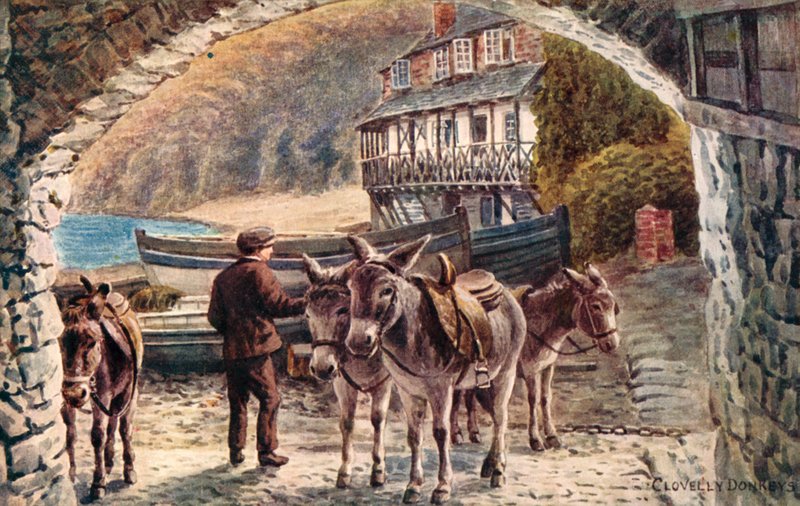 Clovelly Donkeys alkotó: Alfred Robert Quinton