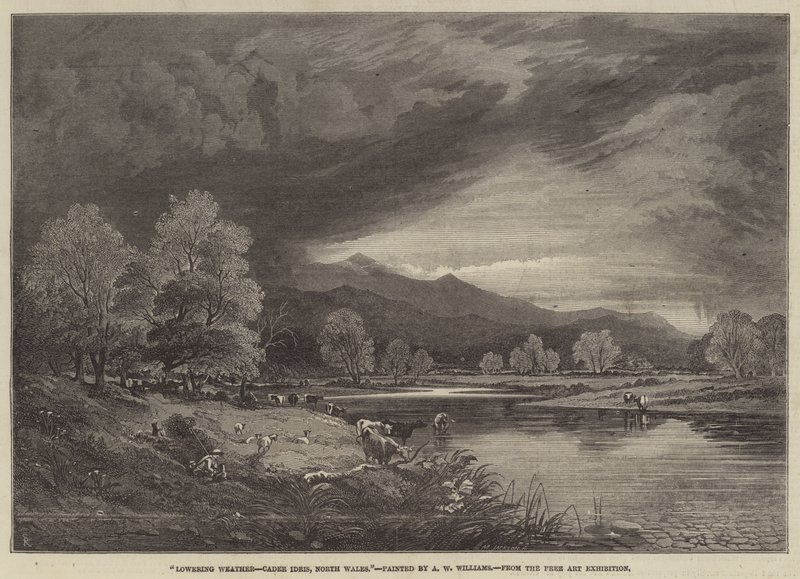 Leereszkedő időjárás, Cader Idris, Észak-Wales alkotó: Alfred Walter Williams