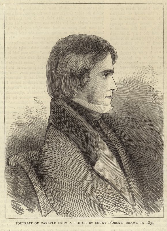 Thomas Carlyle portréja alkotó: Alfred Comte d