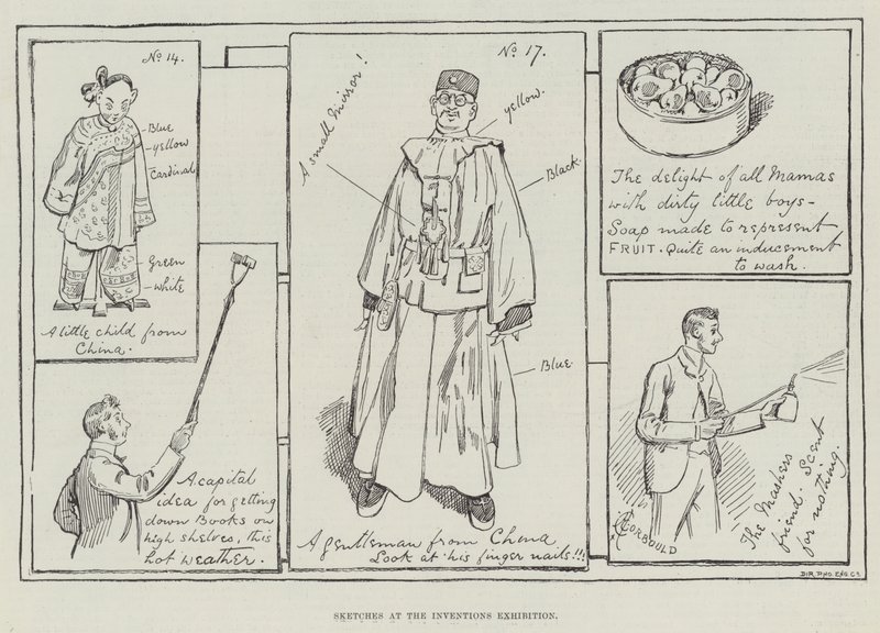 Vázlatok a találmányok kiállításán alkotó: Alfred Courbould