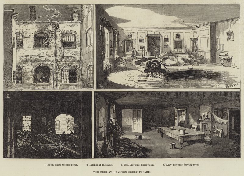 Tűz a Hampton Court Palace-ban alkotó: Alfred Courbould