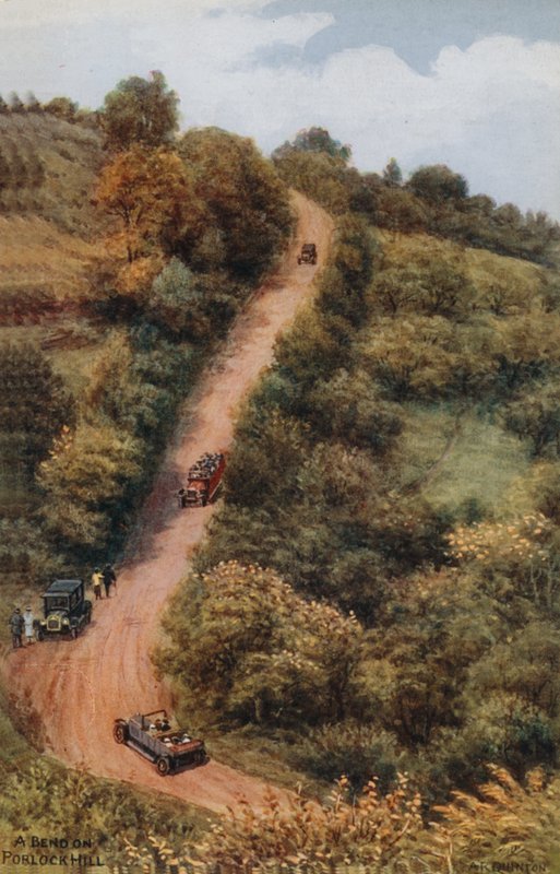Egy kanyar, Porlock Hill alkotó: Alfred Robert Quinton