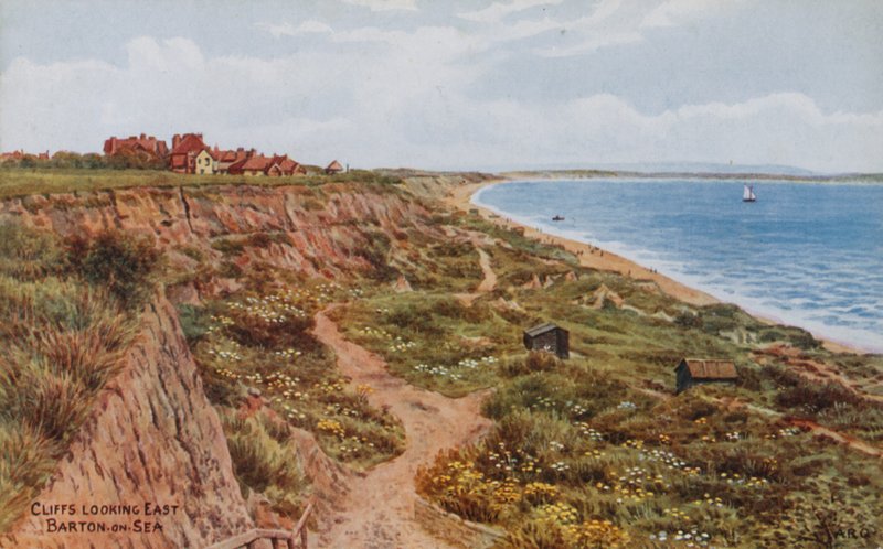 Sziklák, kelet felé nézve, Barton-on-Sea alkotó: Alfred Robert Quinton