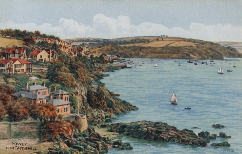 Fowey, a Castle Hillről alkotó: Alfred Robert Quinton