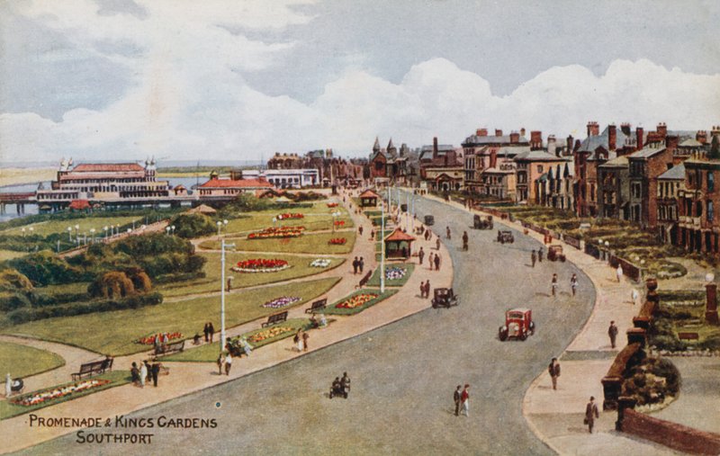 Promenade és Kings Gardens, Southport alkotó: Alfred Robert Quinton