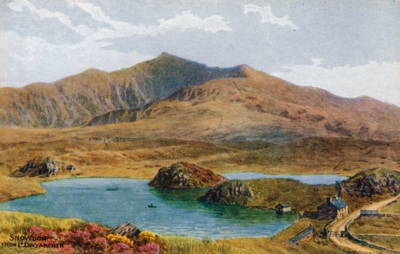 Snowdon Llyntől. Dywarchen alkotó: Alfred Robert Quinton