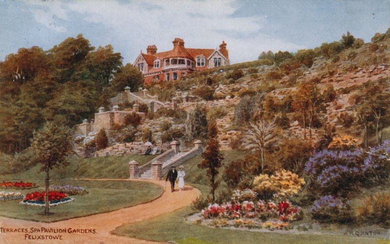 Teraszok, Spa Pavilion Gardens, Felixstowe alkotó: Alfred Robert Quinton
