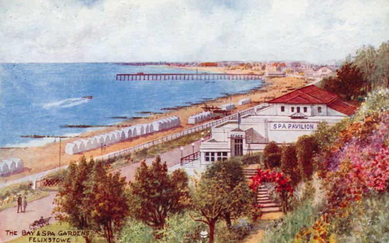 The Bay and Spa Gardens, Felixstowe alkotó: Alfred Robert Quinton