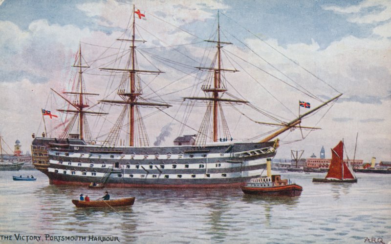 The Victory, Portsmouth kikötője alkotó: Alfred Robert Quinton