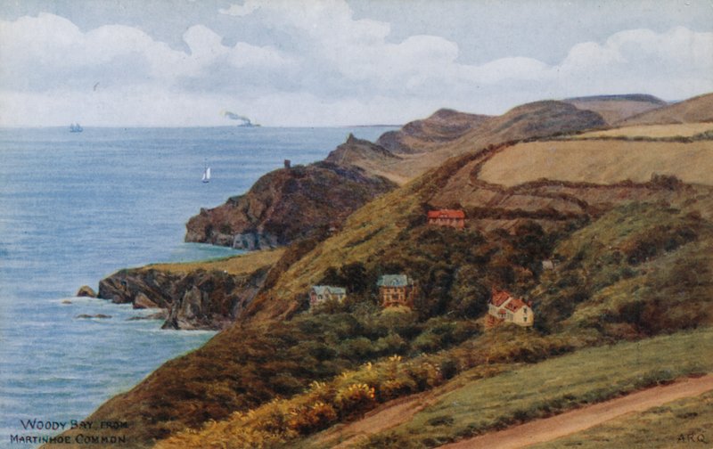 Woody Bay, a Martinhoe Common felől alkotó: Alfred Robert Quinton
