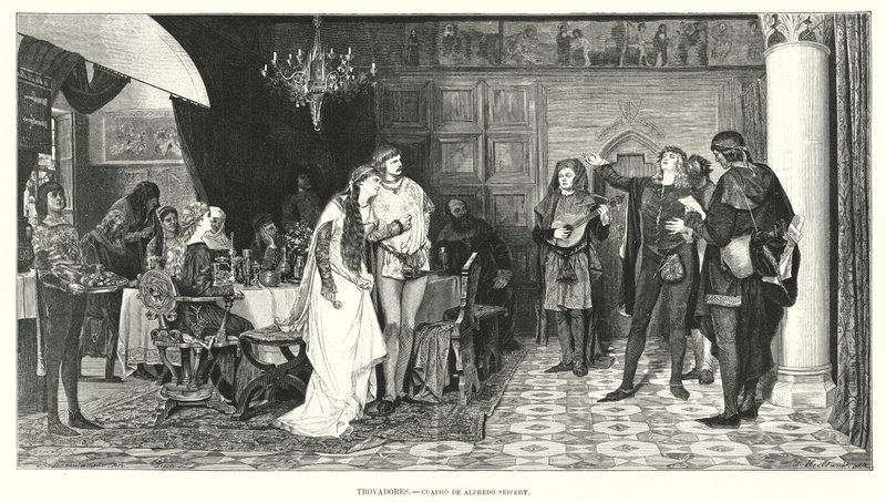 Trubadorok (litho) alkotó: Alfred Seifert