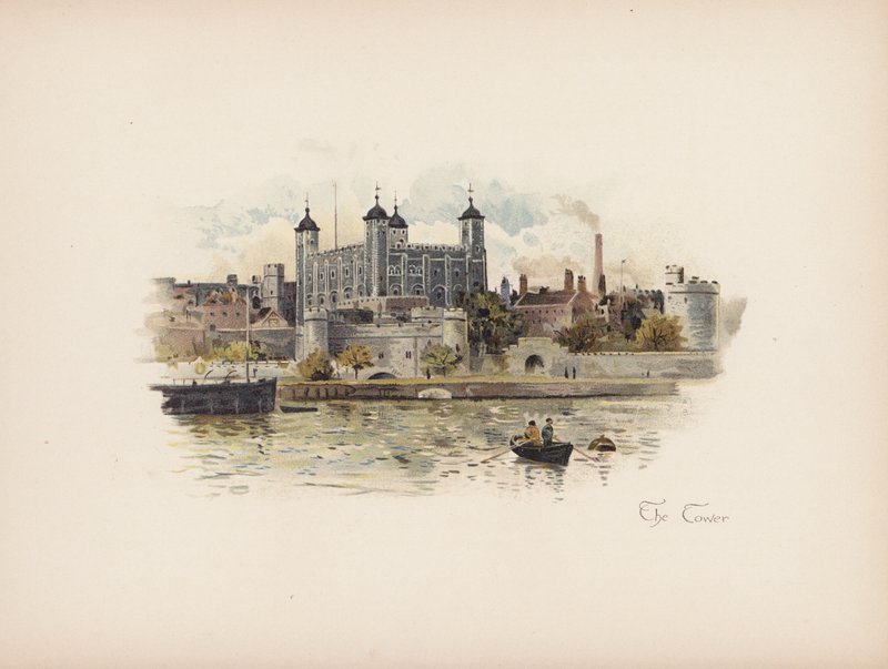 Ismerős London: Tower (színes litográfia) alkotó: Allan F. Barraud