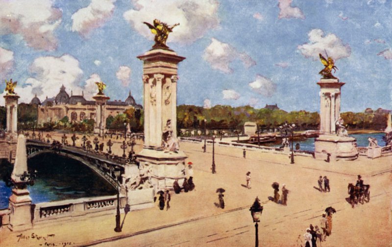 Párizs: Pont Alexandre III (színes litó) alkotó: Allan Stewart