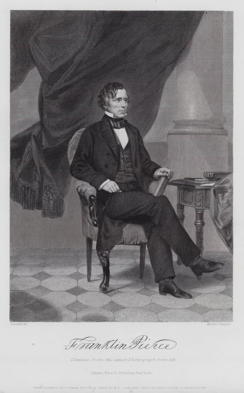 Franklin Pierce (metszet) alkotó: Alonzo (after) Chappel