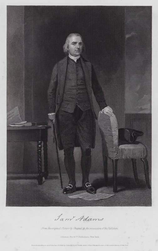 Samuel Adams (metszet) alkotó: Alonzo (after) Chappel