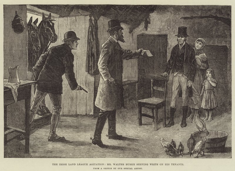 Az Irish Land League Agitation, Walter Burke úr a bérlői ellen intézkedett alkotó: Aloysius O