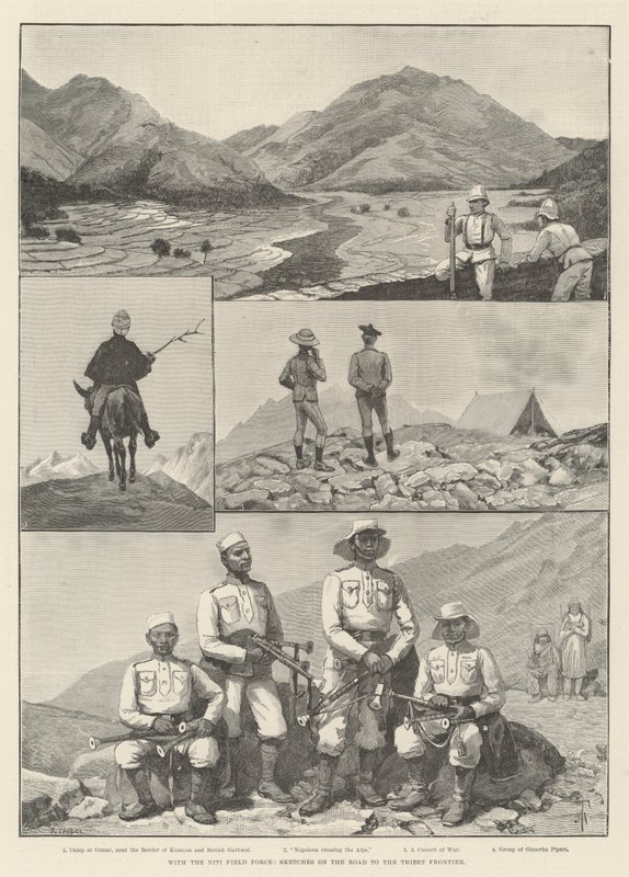 A Niti Field Force-val, Sketches on the Road to the Thibet Frontier alkotó: Amedee Forestier