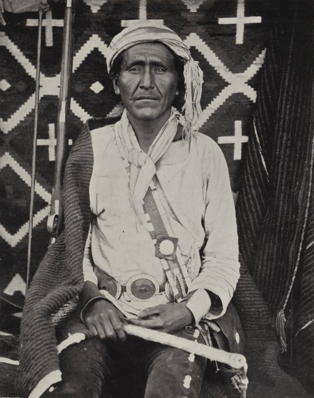 Egy navajo indián (f/w fotó) alkotó: American Photographer (after)
