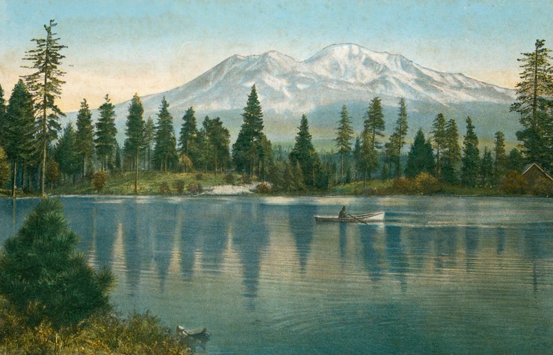 Mount Shasta, a Reservoir Lake felől (fotó) alkotó: American Photographer (after)