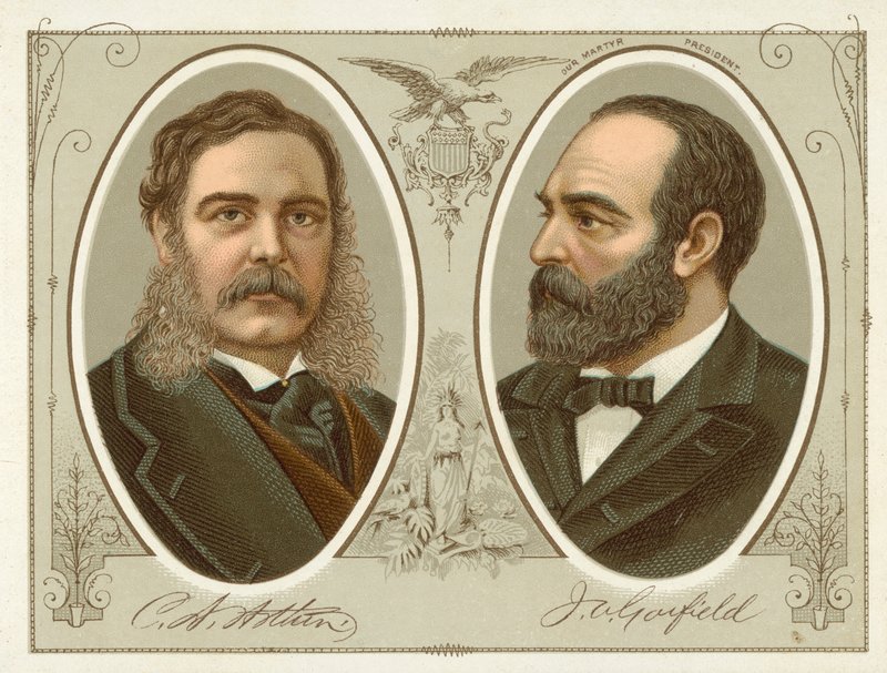 Chester A Arthur, James A Garfield (chromolitho) alkotó: American School