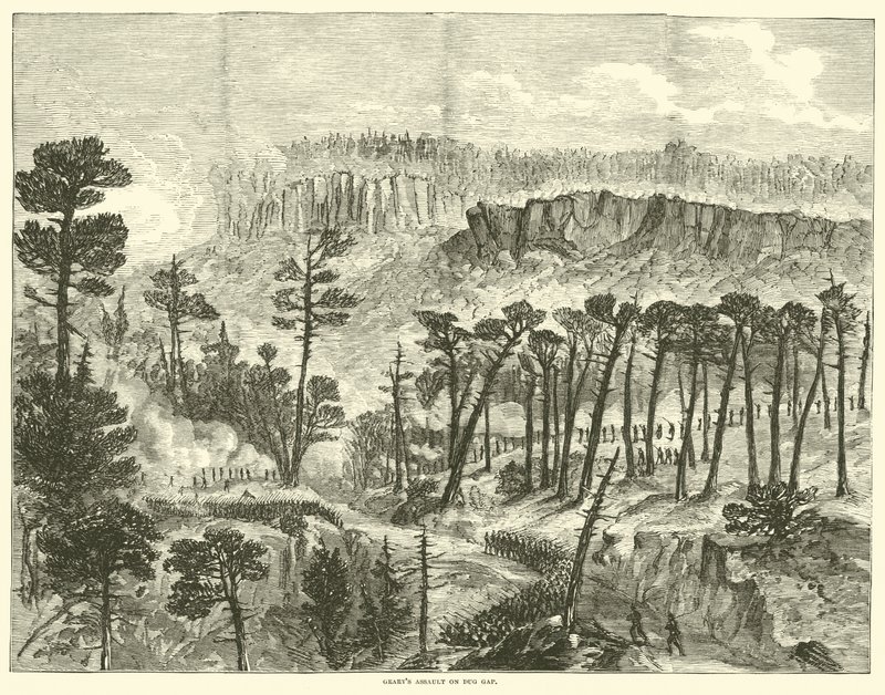 Gearys támadás a Dug Gap ellen, 1864. május alkotó: American School