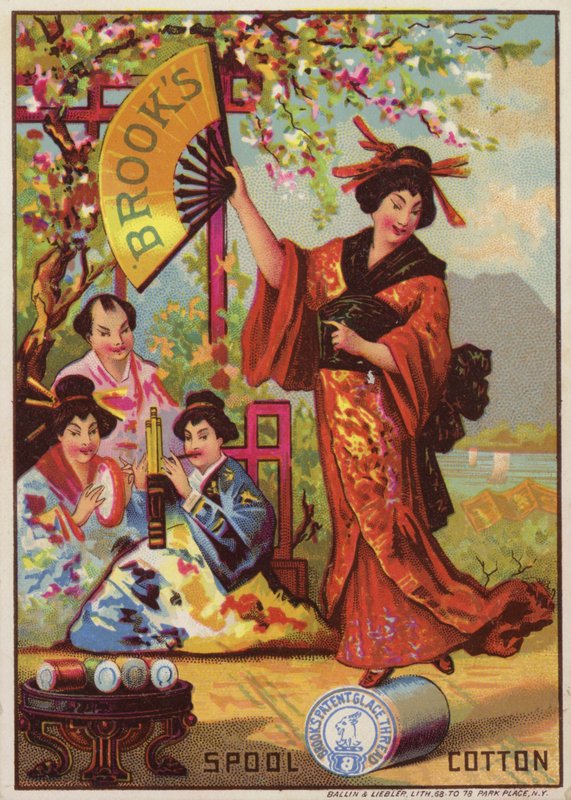 Japán Hölgy Tánc Pamut Orsón alkotó: American School