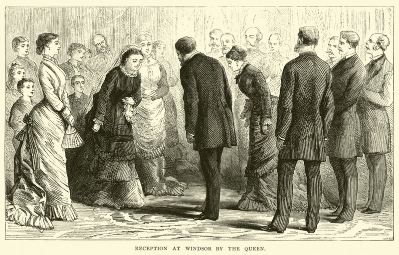 A királynő fogadása Windsorban alkotó: American School
