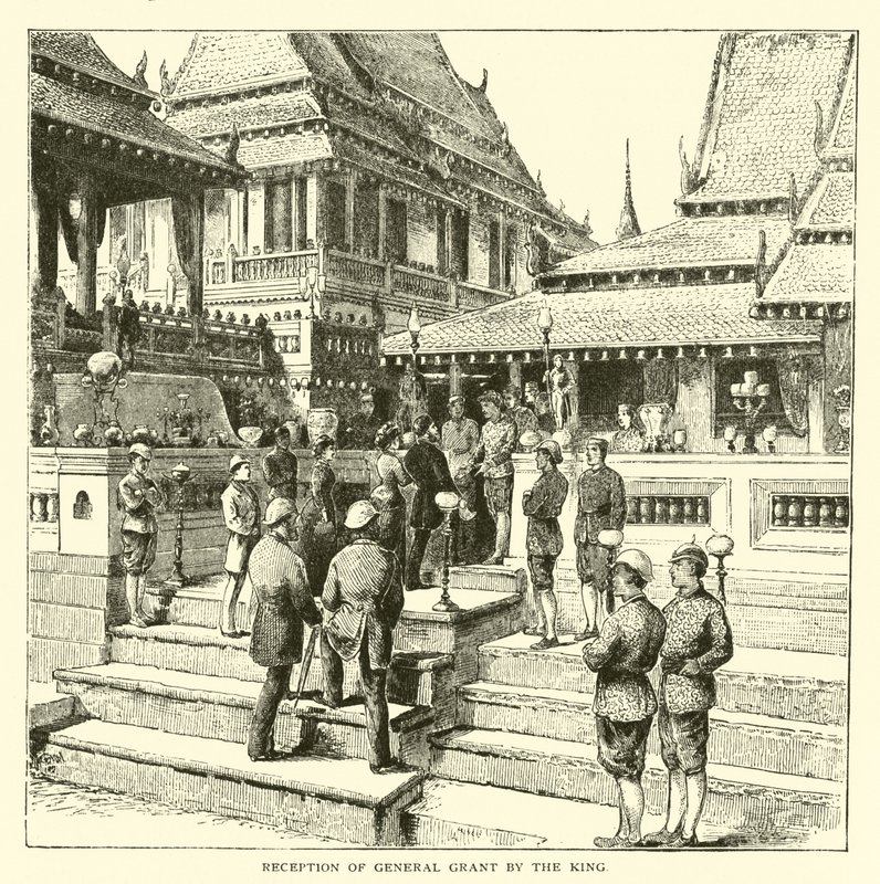 General Grant átvétele a király által alkotó: American School